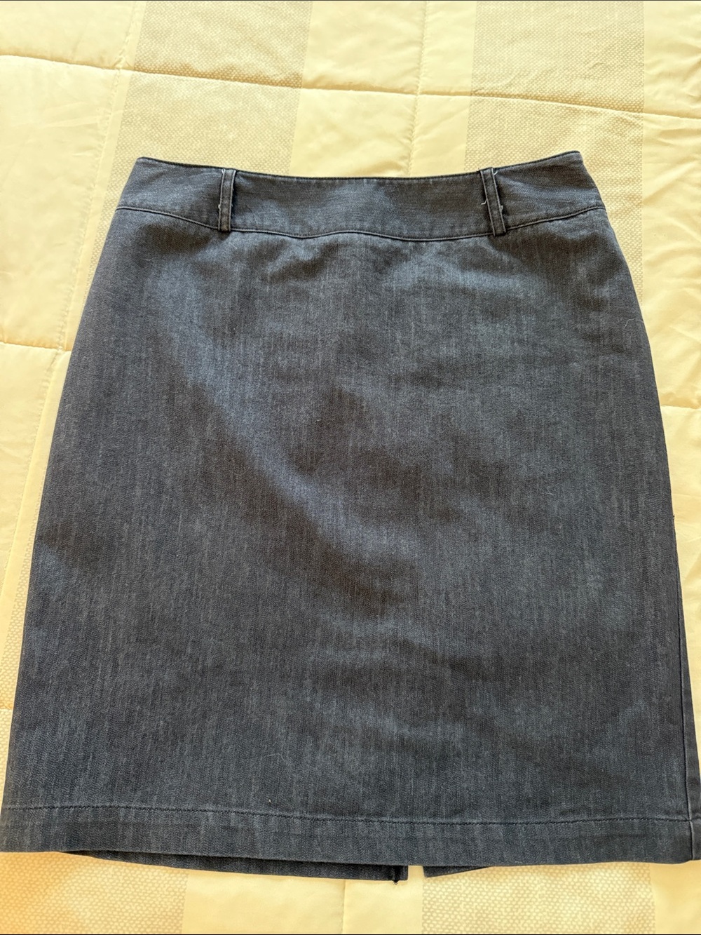 Classic Dark Denim Pencil Skirt - Women